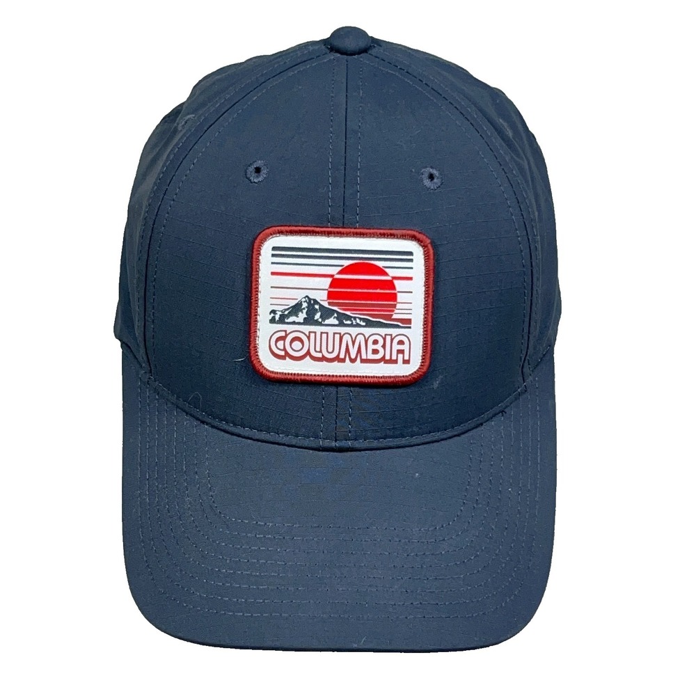 Columbia Hat Cap Snap Back Gray Performance Rip Stop Outdoor Hiking Baseball